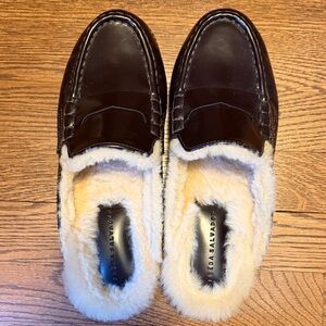 Salvatore Ferragamo Dark Brown Loafers with Soft Cream Interior